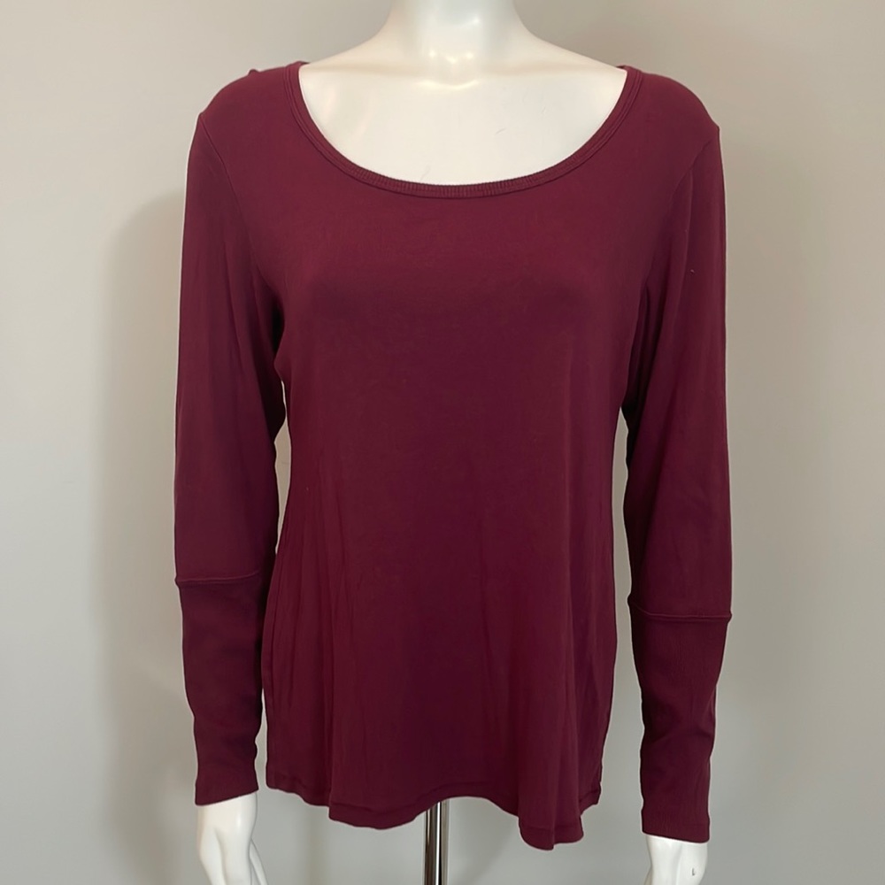 LAST CALL! Bundle me for best value! Ruff Hewn Grey Long Sleeve Top in Maroon XL